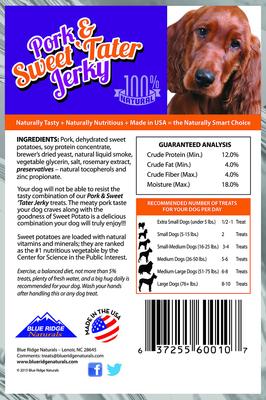 Pork & Sweet 'Tater Jerky Dog Treats, 6-oz bag