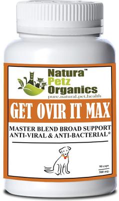 GET OVIR IT MAX Master Blend Broad Spectrum Plant Anti Viral Anti Bacterial Support Dog Supplement, 90 count