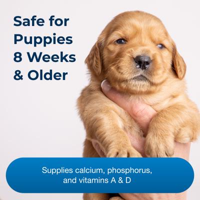 PetAg, Sure Grow 100, Calcium + Phosphorus + Vitamins A & D, para Cachorros, 100 tabletas masticables.