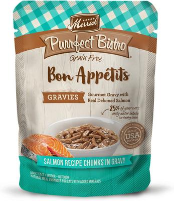 Purrfect Bistro Bon Appetits Grain-Free Chicken Recipe Chunks in Gravy Adult Cat Food Pouches, 3-oz, case of 24