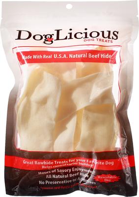 DogLicious Beef Flavored Chips Rawhide Dog Treats, 3-oz bag