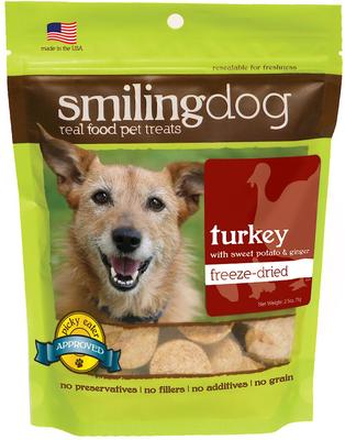 Smiling Dog Rabbit & Duck with Broccoli & Cranberry Freeze-Dried Dog Treats, 2.5-oz bag