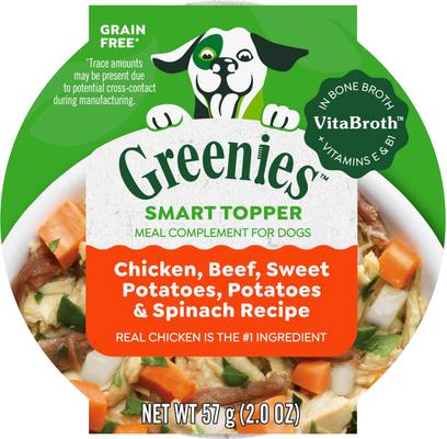 Smart Topper Duck, Broccoli, Carrots & Barley Recipe Wet Dog Food Topper, 2-oz tray, case of 10