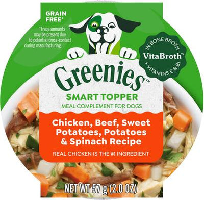 Smart Topper Chicken, Beef, Sweet Potatoes, Potatoes & Spinach Recipe Grain-Free Wet Dog Food Topper, 2-oz tray, case of 10