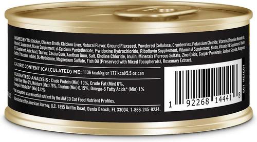 Bundle: American Journey Indoor Pate Chicken Recipe Grain-Free Canned Cat Food, 5.5-oz, case of 24 + Blue Buffalo Freedom Indoor Adult Chicken Recipe Grain-Free Canned Cat Food, 5.5-oz, case of 24