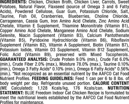 Bundle: American Journey Indoor Pate Chicken Recipe Grain-Free Canned Cat Food, 5.5-oz, case of 24 + Blue Buffalo Freedom Indoor Adult Chicken Recipe Grain-Free Canned Cat Food, 5.5-oz, case of 24