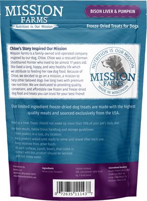 Bison Liver Adult Freeze-Dried Dog Treats, 3-oz bag