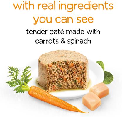 Infused Pate with Real Chicken, Carrots & Spinach Wet Dog Food, 3-oz can, case of 12