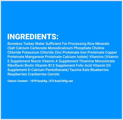 Turkey & Rice Formula Cage-Free Canned Dog Food, 12.2-oz can, case of 12