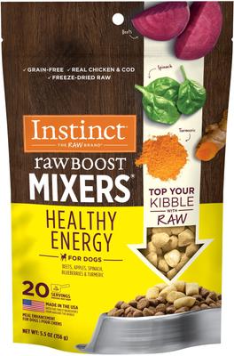 Boost Mixers Healthy Energy Grain-Free Freeze-Dried Raw Dog Food Topper, 5.5-oz bag
