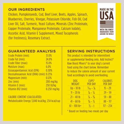 Boost Mixers Healthy Energy Grain-Free Freeze-Dried Raw Dog Food Topper, 5.5-oz bag