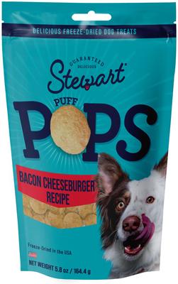 PuffPops Cheeseburger Recipe - Golosinas liofilizadas para perros, bolsa de 5.8 oz