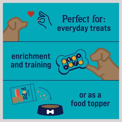 PuffPops Cheeseburger Recipe Freeze-Dried Dog Treats, 5.8-oz pouch