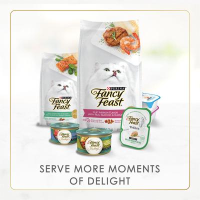 Alimento húmedo para gatos Flaked Trout Feast, lata de 3 oz, caja de 24