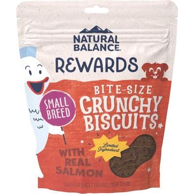 Premios para perros Rewards de razas pequeñas con sabor a salmón, galletas crujientes, bolsa de 8 oz