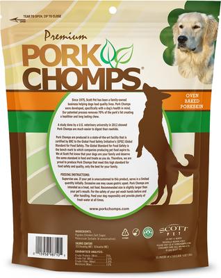 2.5-in Pressed Pork Skin Rings with Real Chicken Chew Dog Treats, 8 count