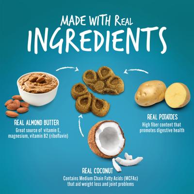 Biggies with Real Almond Butter & Coconut Dog Treats, 16-oz bag