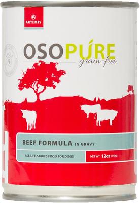 Osopure Grain-Free Beef in Gravy Canned Dog Food, 12-oz, case of 12