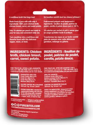 Broth Chicken & Vegetables Dog Food Topping, 2-oz bag, 18 count