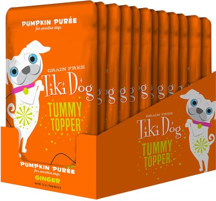 Tummy Topper Pumpkin & Ginger Puree Grain-Free Wet Dog Food Topper, 1.5-oz pouch, case of 12