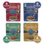 Delectables Tasty Chicken, Sustainable Beef, Tender Turkey & Savory Lamb - Paquete variado de comida húmeda para perros, bolsa de 3 oz, caja de 24
