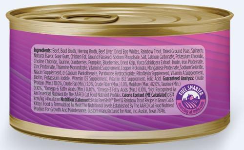 Bundle: Nulo Freestyle Beef & Rainbow Trout in Gravy + Freestyle Chicken & Duck in Gravy Canned Cat Food