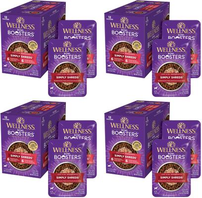 Bowl Boosters Simply Shreds Variety Pack Dog Food Topping, 2.8-oz pouch, 12 count