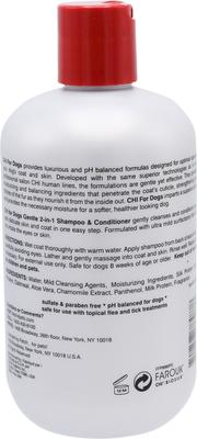 Bundle: CHI Gentle 2 in1 Shampoo & Conditioner, 16-fl oz bottle + Deodorizing Dog Spray, 8-fl oz bottle
