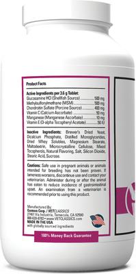 GCM Plus Hip & Joint Support Chewable Tablets Dog Supplement, 120 count