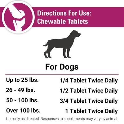 GCM Plus Hip & Joint Support Chewable Tablets Dog Supplement, 120 count