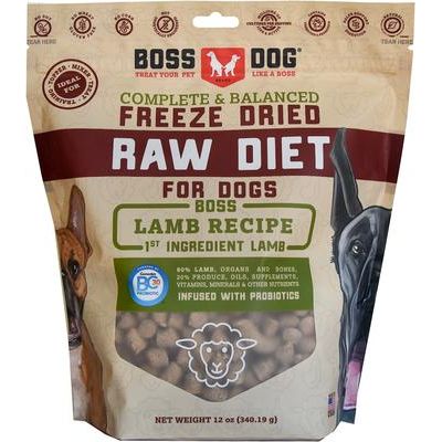 Alimento liofilizado para perros Complete & Balanced Raw Diet Lamb Recipe, bolsa de 355 g