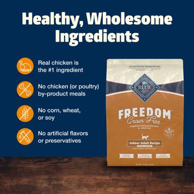 Freedom Indoor Weight Control Chicken Recipe Grain-Free Dry Cat Food, 11-lb bag