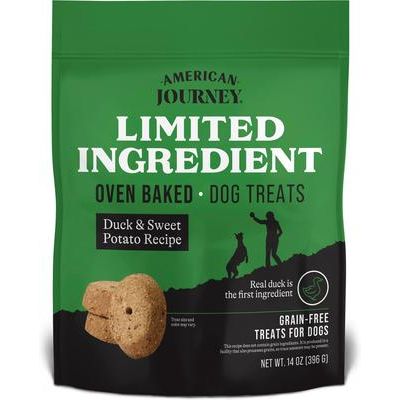 Premios para perros con ingredientes limitados, receta de salmón y batata, bolsa de 14 oz