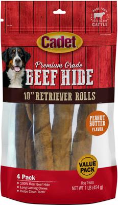 Premium Retriever Rolls Peanut Butter Flavor Dog Chew, 4 count