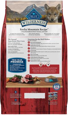 Wilderness Red Meat & Grains Rocky Mountain Recipe High-Protein Puppy Dry Dog Food, 28-lb bag
