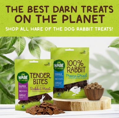 100% Rabbit Freeze-Dried Dog Treats, 2.25-oz bag