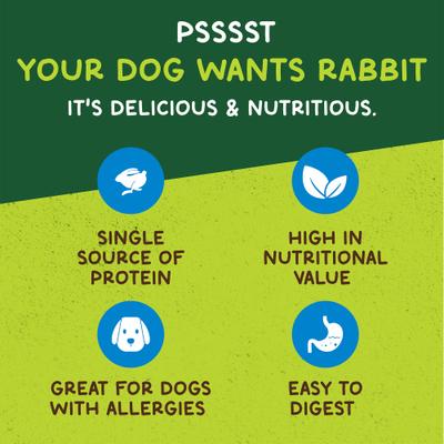 100% Rabbit Freeze-Dried Dog Treats, 2.25-oz bag