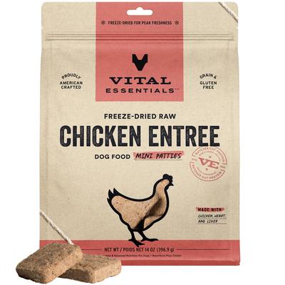 Comida cruda liofilizada para perros Duck Mini Patties Entree, bolsa de 14 oz