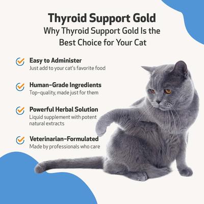 Thyroid Support Gold Bacon Flavored Liquid Supplement for Dogs & Cats, 4-oz bottle