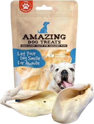 Golosinas para perros con forma de orejas de vaca, 5 unidades