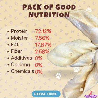 Golosinas para perros con forma de orejas de vaca, 5 unidades