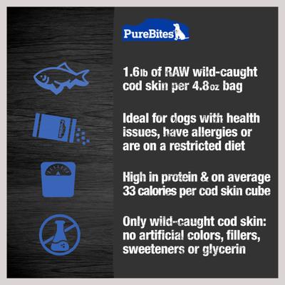 Dog Cod Jerky Treat, 4.8-oz bag