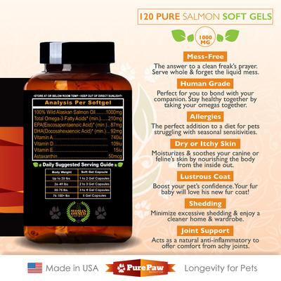 Wild Salmon Medium & Large Dog Soft Gels, 120 count