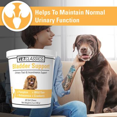 Bladder Support Urinary Tract & Incontinence Support Dog Supplement, 60 count