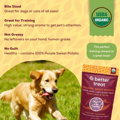 Organic Freeze-Dried Sweet Potato Dog & Cat Treats, 2-oz bag