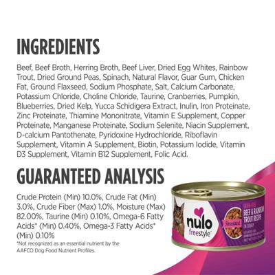 Freestyle Shredded Chicken & Duck, Shredded Beef & Rainbow Trout, Shredded Turkey & Halibut Grain-Free Variety Pack Canned Cat Food, 3-oz can, case of 12