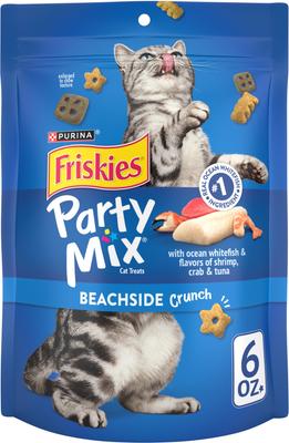 Galletas crujientes para gatos Party Mix con sabor a Wild West Crunch, bolsa de 2.1 oz