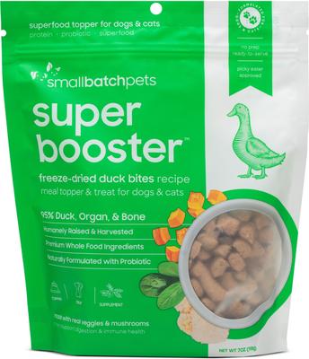 Super Booster Duck Bites Grain-Free Adult Freeze-Dried Dog & Cat Treats, 7-oz bag