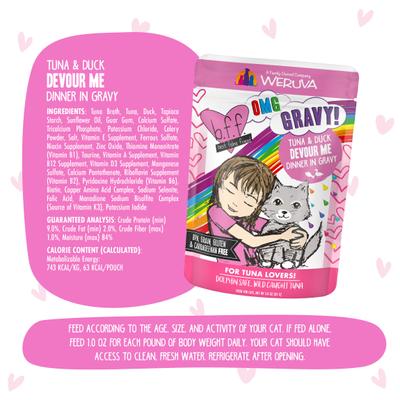 Bundle: BFF Tuna & Lamb Luv Ya Dinner in Gravy + Tuna & Duck Devour Me Dinner in Gravy Wet Cat Food Pouches