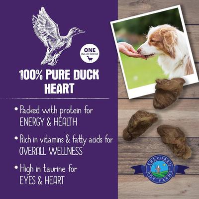 Duck Heart Freeze-Dried Dog & Cat Treats, 3-oz bag